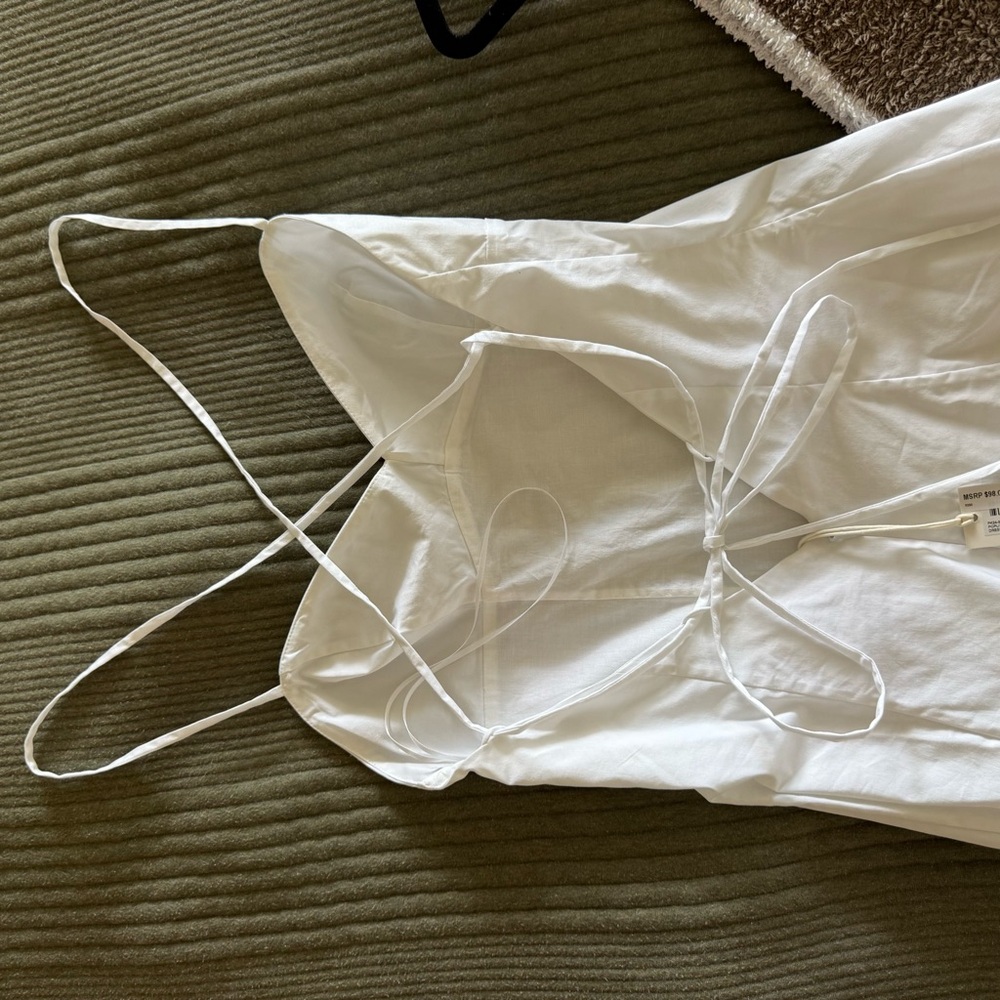 KHY NWT POPLIN LOW BACK MIDI DRESS - Picture 15 of 16